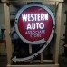 Original Western Auto Porcelain Neon Sign w/Flashing Arrow 54"W x 90"H